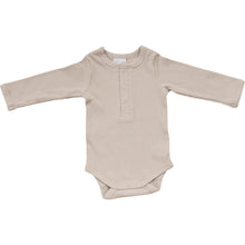 Load image into Gallery viewer, Organic Cotton Long Sleeve Ribbed Bodysuit
