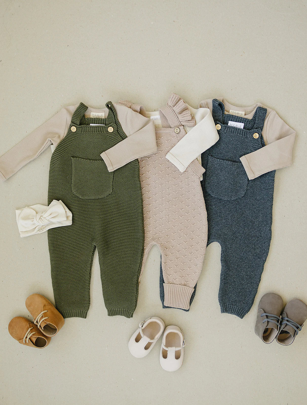 Baby knit overalls hotsell